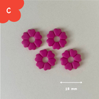 Pampilles fleur trèfle roses bonbon