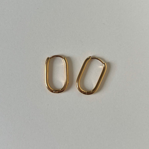 Créoles ovales 19×12mm – Doré